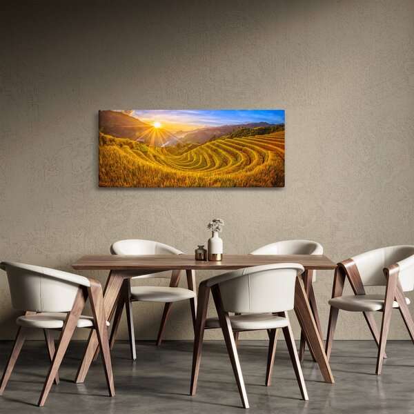 Obraz - Ryžové terasy vo Vietname (120x50 cm)