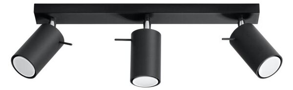 Sollux SL.0093 - Bodové svietidlo RING 3 3xGU10/10W/230V čierna