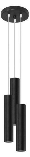 Sollux SL.1079 - Luster na lanku LAGOS 3xGU10/10W/230V čierna