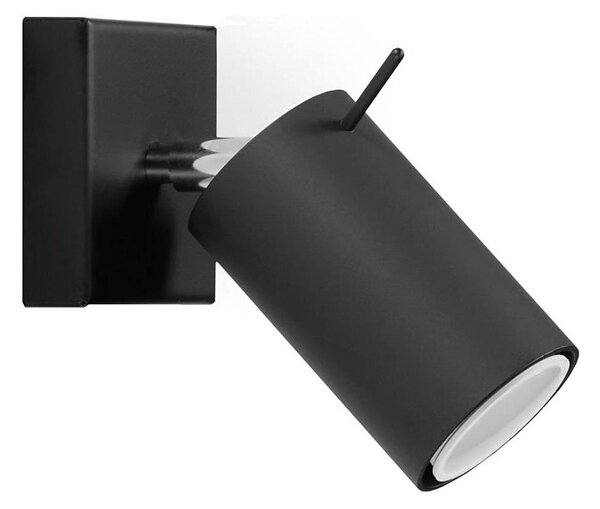 Sollux SL.0091 - Nástenné bodové svietidlo RING 1xGU10/10W/230V čierna
