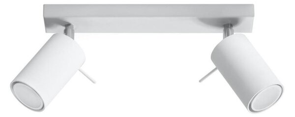 Sollux SL.0088 - Bodové svietidlo RING 2 2xGU10/10W/230V biela
