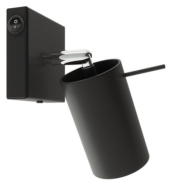 Sollux SL.1049 - Nástenné bodové svietidlo RING 1xGU10/10W/230V čierna
