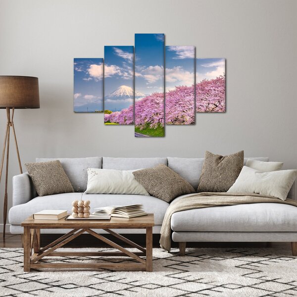 Obraz - Japonská jarná krajina (150x105 cm)