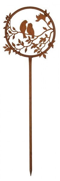 Rustikálny hrdzavý zápich s vtáčikmi Bird Rust - 32*1*60 cm - Clayre & Eef