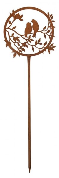 Rustikálny hrdzavý zápich s vtáčikmi Bird Rust - 32*1*60 cm - Clayre & Eef