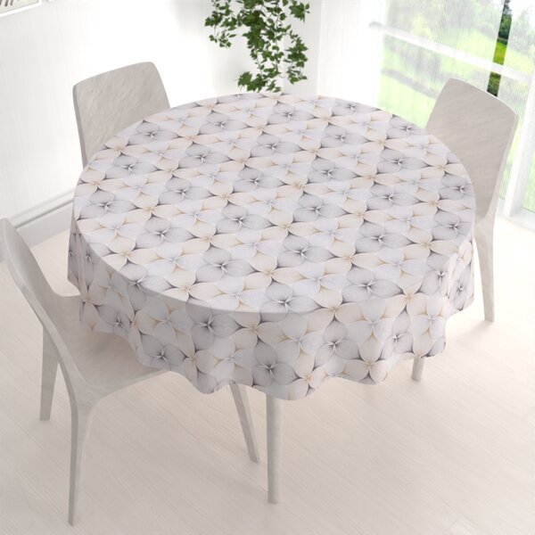 Biante Dekoračný okrúhly obrus PML-031 Designové geometrické obrazce na bielom Ø 100 cm