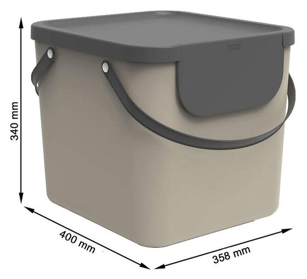 Kôš na triedený odpad ALBULA cappuccino 40 l