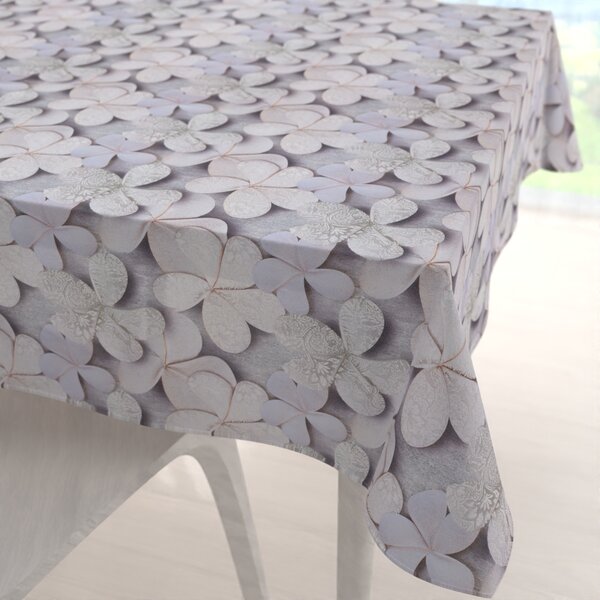 Biante Dekoračný štvorcový obrus PML-032 Designové kvety na sivom 40x40 cm