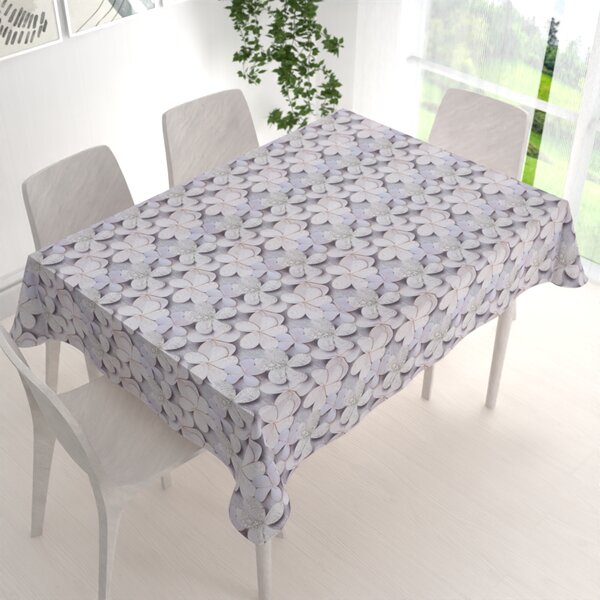 Biante Dekoračný obdĺžnikový obrus PML-032 Designové kvety na sivom 60x100 cm