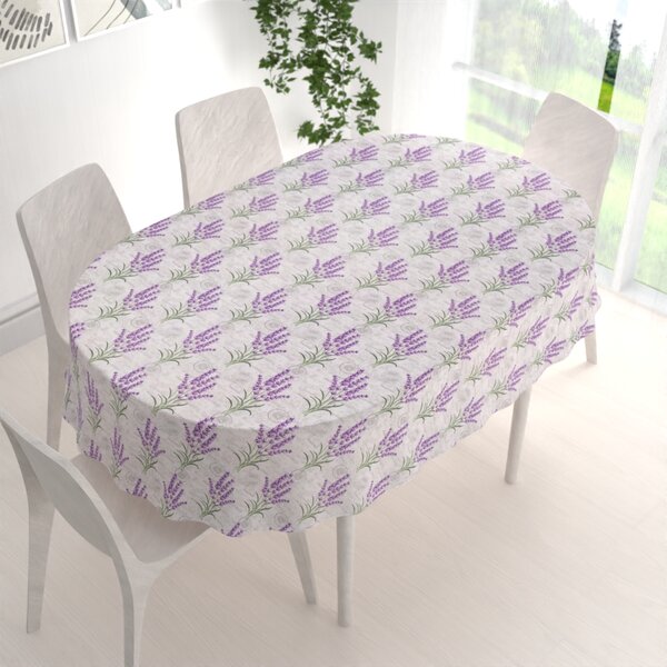 Biante Dekoračný oválny obrus PML-033 Provence levandule 100x160 cm