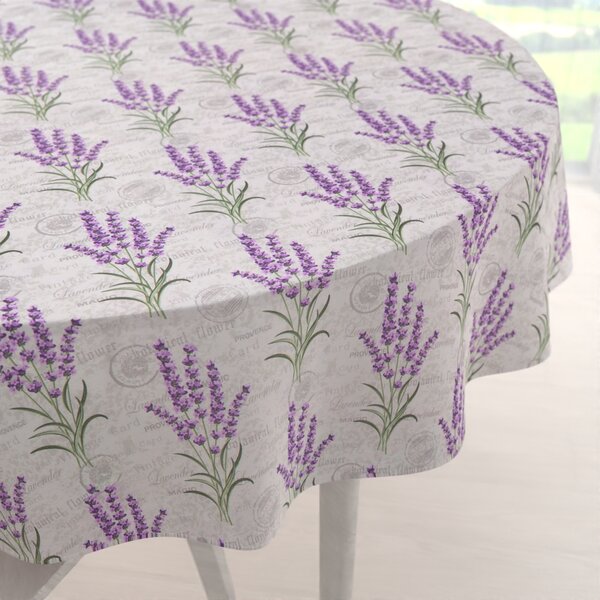 Biante Dekoračný okrúhly obrus PML-033 Provence levandule Ø 110 cm