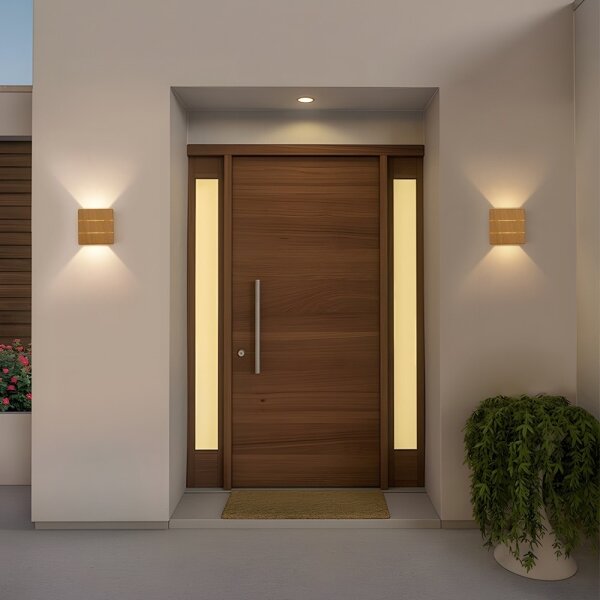 Immax 08522L - LED vonkajšie nástenné svietidlo LUXLINE LED/6W/230V 3000K IP54 dub
