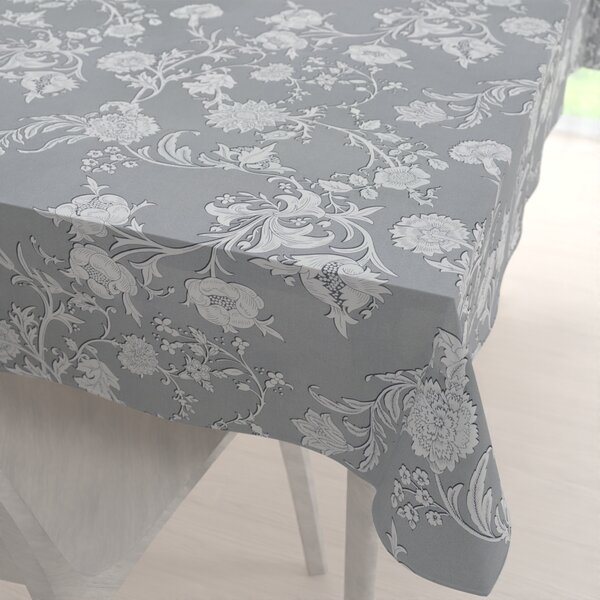 Biante Dekoračný obdĺžnikový obrus PM-046 Zámocké kvety na svetlo sivom 60x100 cm