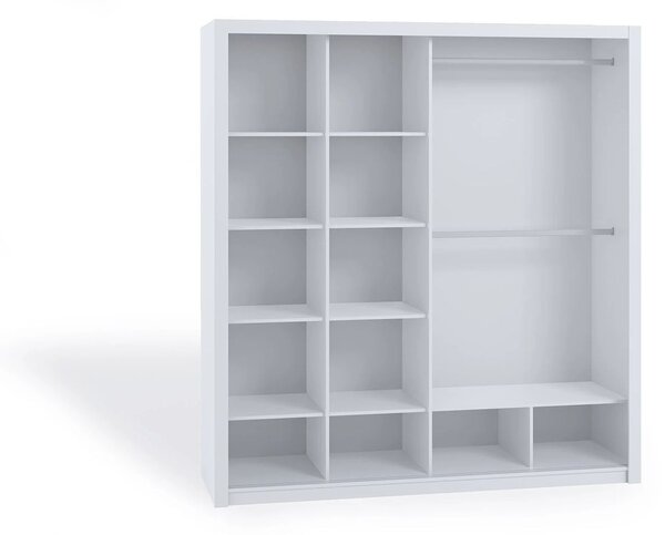Skriňa s posuvnými dverami a zrkadlom 200 BRYAN - dub artisan