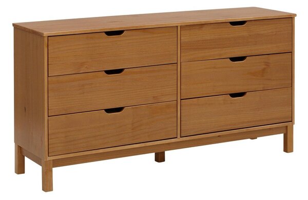 Nízka komoda z borovicového dreva v prírodnej farbe 150x75 cm Post – Støraa