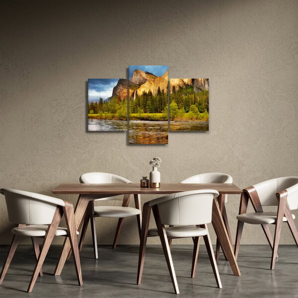 Obraz - Skaly pri jazere (90x60 cm)