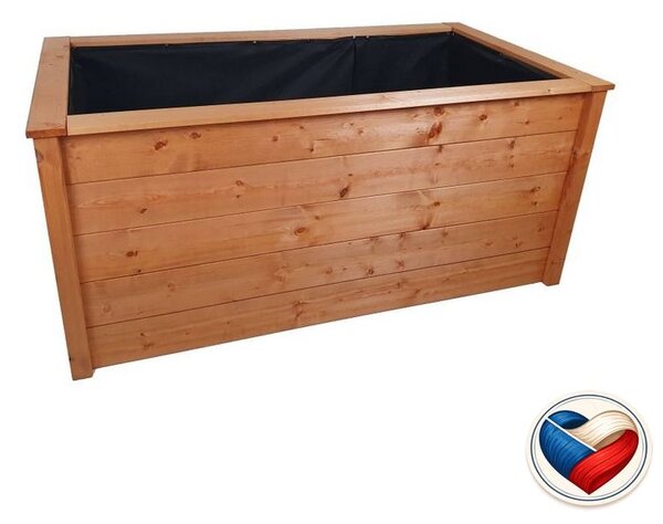 Vyvýšený záhon s lazurovou úpravou 156 × 70 × 85 cm, česká