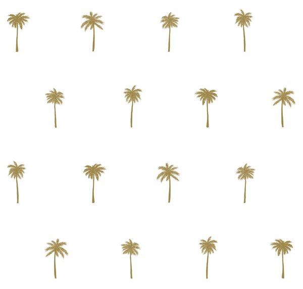 ESTAhome Tapeta Palm trees white and gold