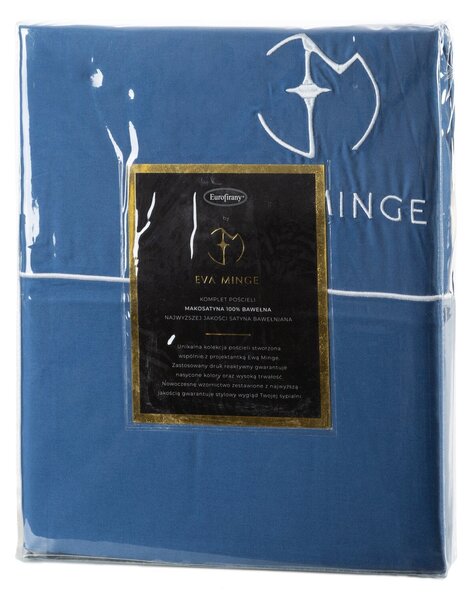 SATÉNOVÉ OBLIEČKY EVA MINGE H 200X220 CM, 2KS 70X80 CM TMAVOMODRÉ