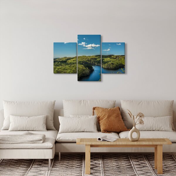Obraz - Jazero v lesoch (90x60 cm)