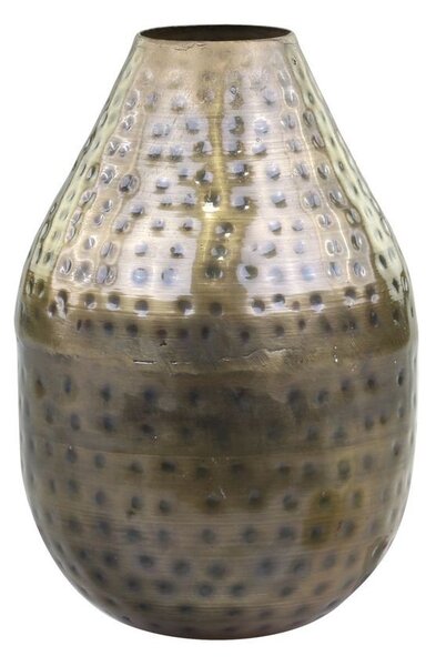 Mosadzná antik kovová dekoračná váza Tiana - Ø 10*15 cm - Chic Antique