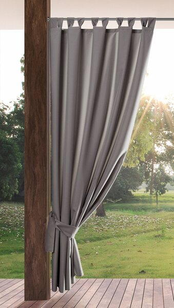 ZÁHRADNÝ VODEODOLNÝ ZÁVES NA PÚTKACH GARDEN 155X220 CM SIVÁ