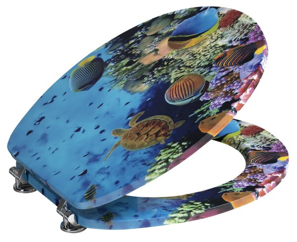 Aqualine Funny, WC sedátko s motivom oceán, modrá, HY-S369