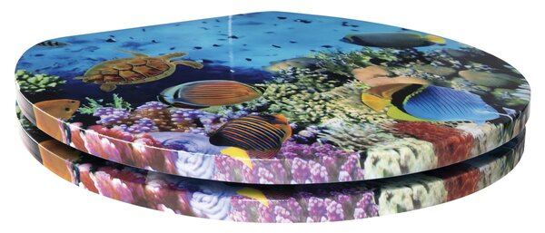 Aqualine Funny, WC sedátko s motivom oceán, modrá, HY-S369