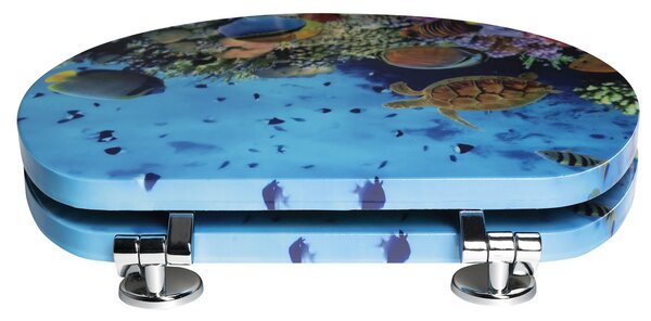 Aqualine Funny, WC sedátko s motivom oceán, modrá, HY-S369