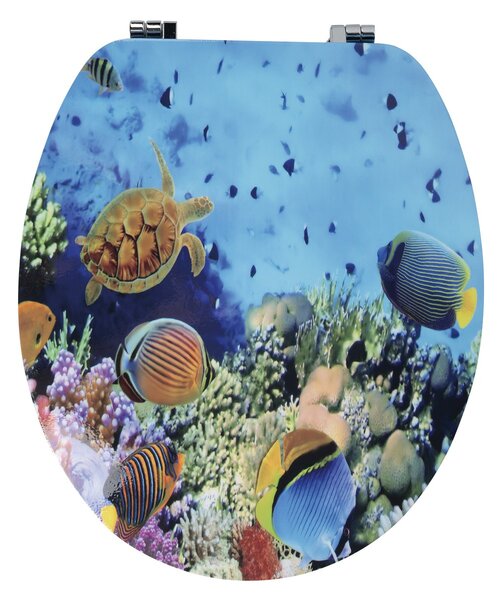 Aqualine Funny, WC sedátko s motivom oceán, modrá, HY-S369