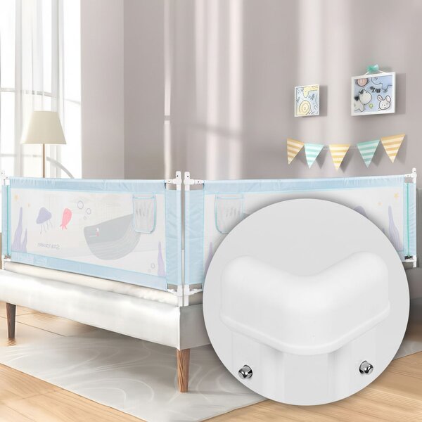 ECOTOYS Bezpečnostná zábrana na posteľ 200 cm ECOTOYS