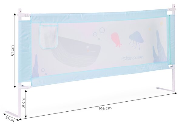 ECOTOYS Bezpečnostná zábrana na posteľ 200 cm ECOTOYS