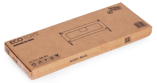 ECOTOYS Bezpečnostná zábrana na posteľ 200 cm, fialová ECOTOYS