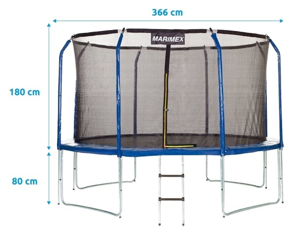 Marimex | Trampolína Marimex Standard 366 cm + vnútorná ochranná sieť + schodíky ZADARMO | 19000082