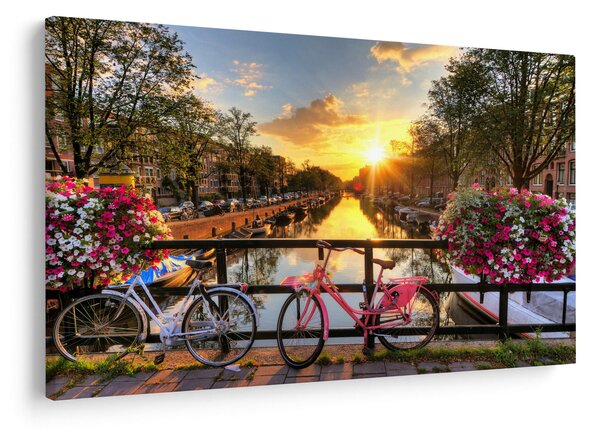 Obraz - Východ slnka v Amsterdame (90x60 cm)