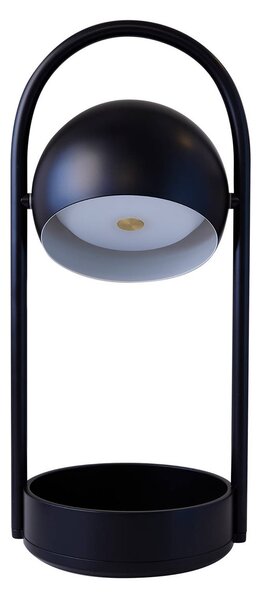 FRANDSEN Stolová LED lampa Ball Portable, čierna, oceľ, Čierna, Obývacia izba / jedáleň, kov, Dizajn, Stojacie svietidlo