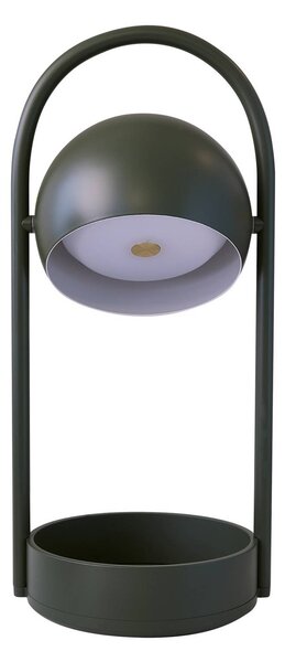 FRANDSEN stolová LED lampa Ball Portable, olivovo zelená, oceľ, Zelená, Obývacia izba / jedáleň, kov, Dizajn, Stojacie svietidlo