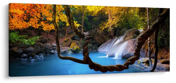 Obraz - Vodopády v Ázii (120x50 cm)