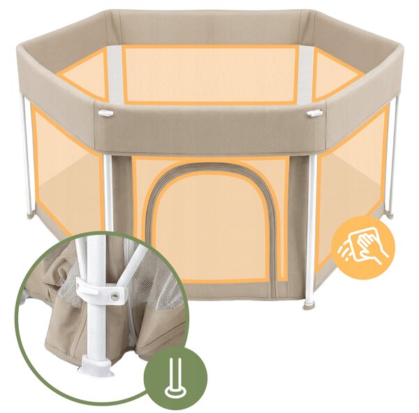 Cestovná ohrádka pre deti 125x125 Tuli Round Farba: sivá