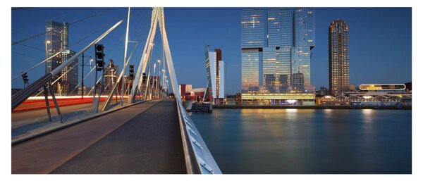 Obraz - Súmrak v Rotterdame, Holandsko (120x50 cm)