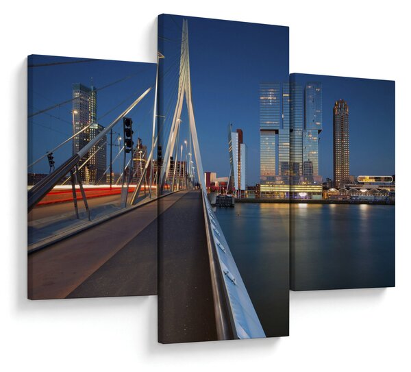 Obraz - Súmrak v Rotterdame, Holandsko (90x60 cm)