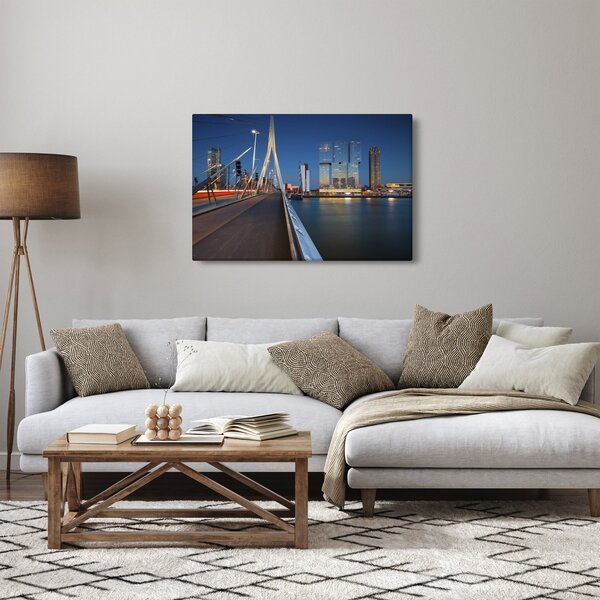 Obraz - Súmrak v Rotterdame, Holandsko (90x60 cm)