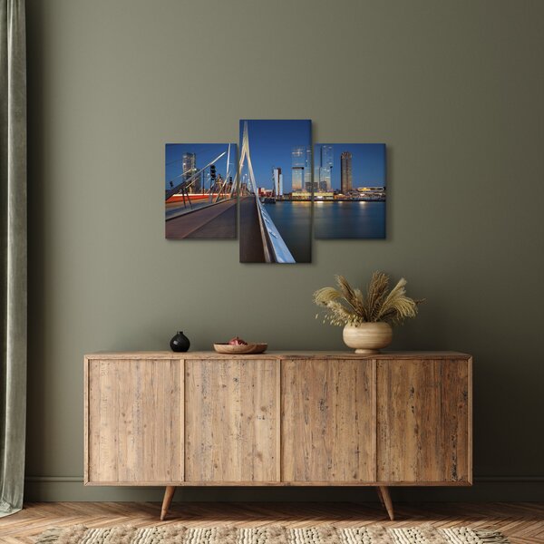 Obraz - Súmrak v Rotterdame, Holandsko (90x60 cm)