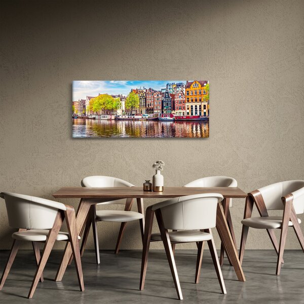 Obraz - Tancujúce domy, Amsterdam (120x50 cm)