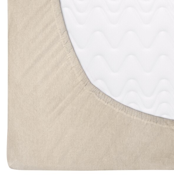 FLANELOVÉ PRESTIERADLO 90X200 CM SVETLOBÉŽOVÉ
