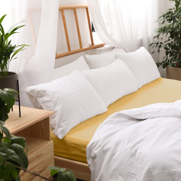 JERSEY PRESTIERADLO 90X200 CM HORČICOVÉ