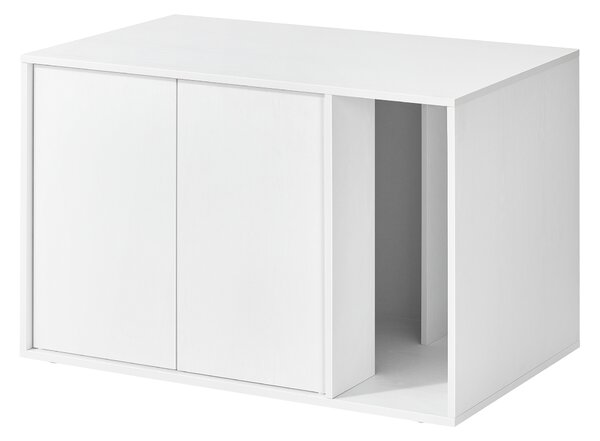 SONGMICS Skriňa na mačací toaletu 80 x 50 x 50 cm, biela
