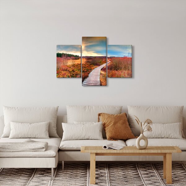 Obraz - Jesenná cesta krajinou (90x60 cm)