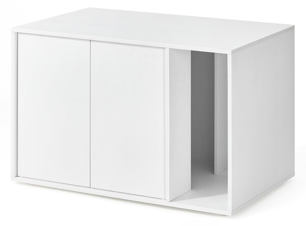SONGMICS Skriňa na mačací toaletu 80 x 50 x 50 cm, biela