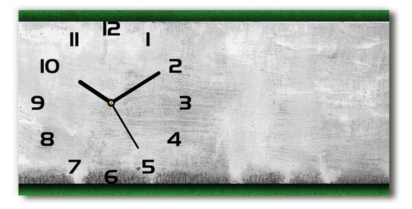 Vodorovné Moderné sklenené hodiny na stenu Zelená múr